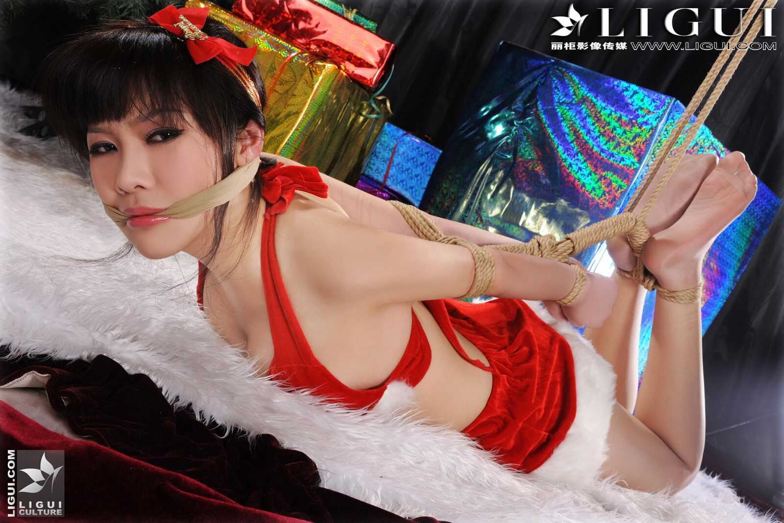 Model 文静《圣诞少女捆绑诱惑》 丽柜美束LiGui